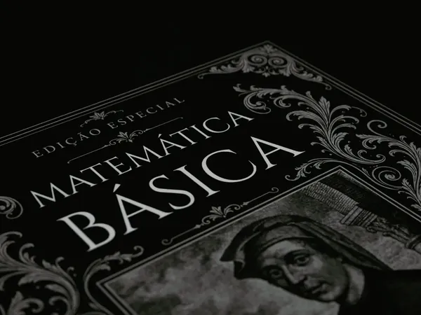 Detalhe da capa do livro em close, com o relevo prateado